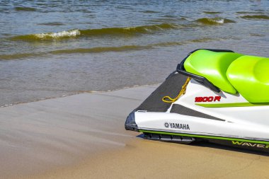 Kathu Phuket Thailand 13. October 2025 Jet ski jetski for tourists and turquoise blue water at the beach in Patong Beach Kathu District Phuket Island Province Southern Thailand in Southeast Asia.