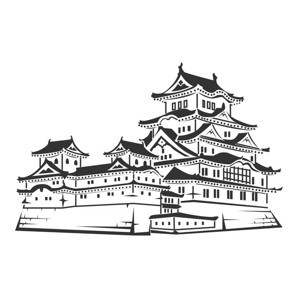 Japanese architecture icon — Stock Vector