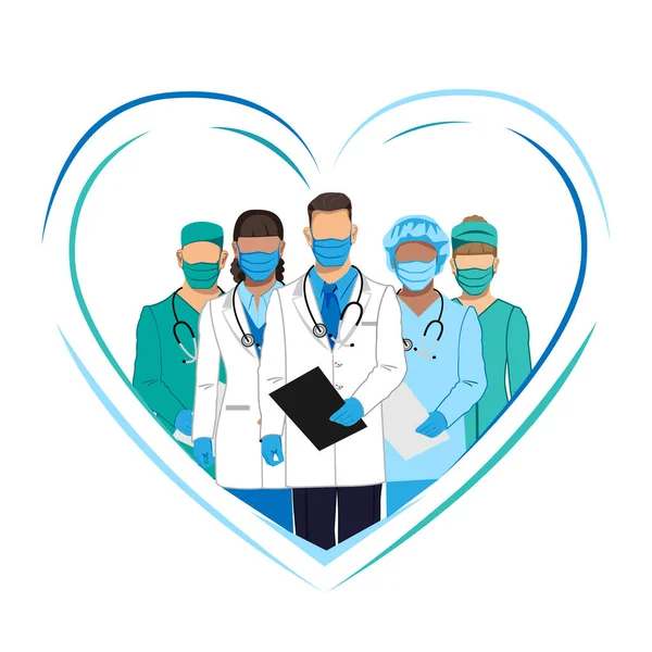 Gracias Los Médicos Enfermeras Por Ayuda Salvó Vidas Medicina Salud — Archivo Imágenes Vectoriales