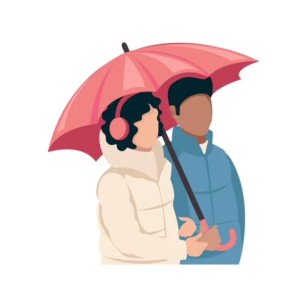 Feliz Pareja Amorosa Juntos Para Siempre Ilustración Vectorial Plana Amantes — Vector de stock