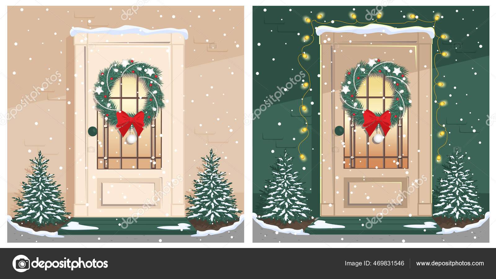 Front door christmas imágenes de stock de arte vectorial | Depositphotos Front door christmas imágenes de stock de arte vectorial | Depositphotos
