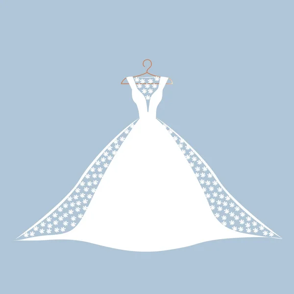 Düğün Akşam Balo Için Askıda Güzel Bir Elbise Güzellik Moda — Stok Vektör