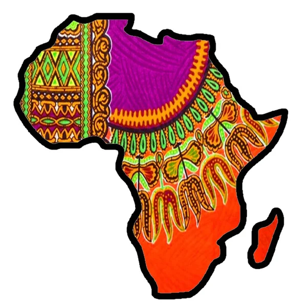 Map Africa Great Gift Travelers Nomads Great Gift African Art — Stock Photo, Image