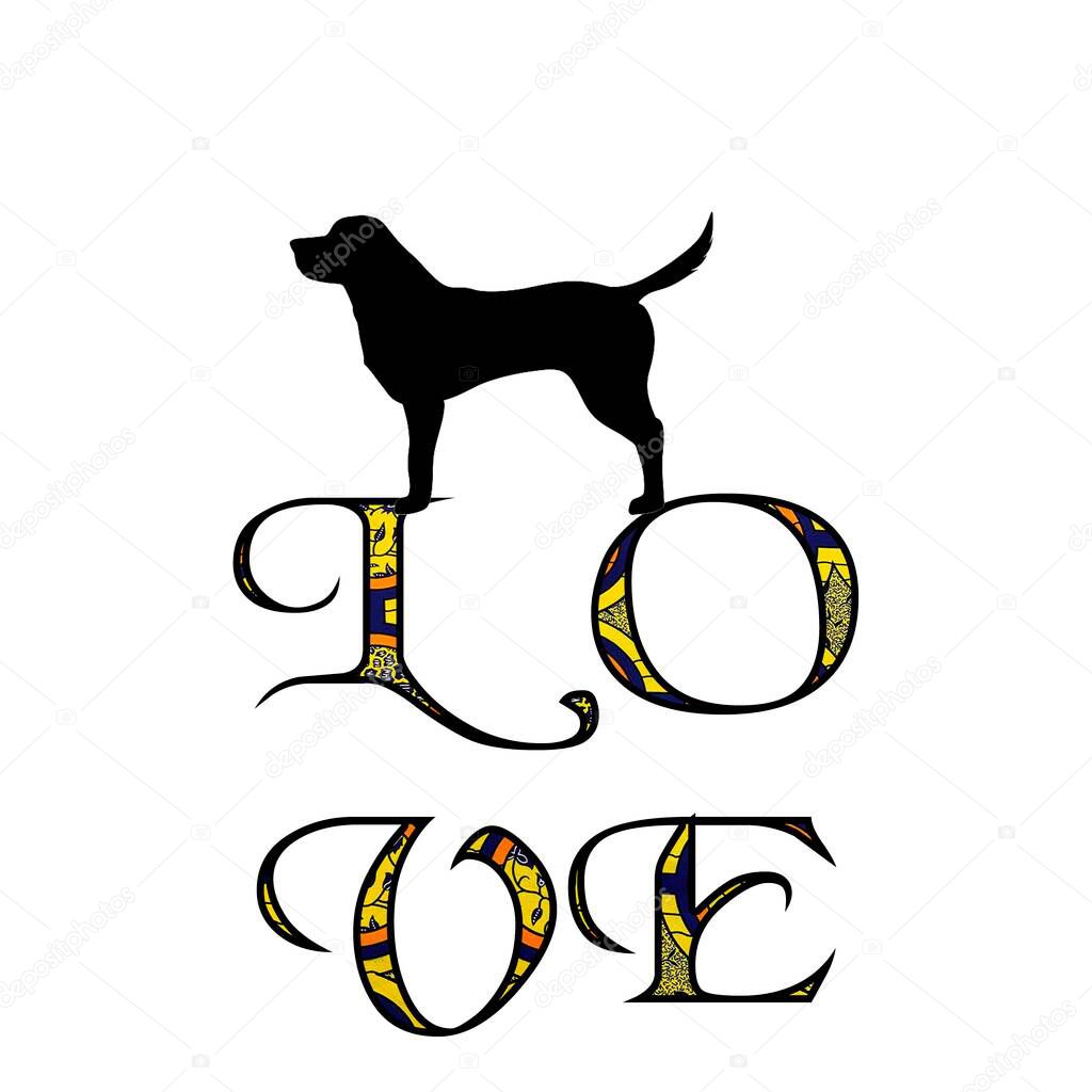 Labrador Retriever Love Design. Great gift for dog lovers and labrador retriever pet owners. Great Winter gift. 