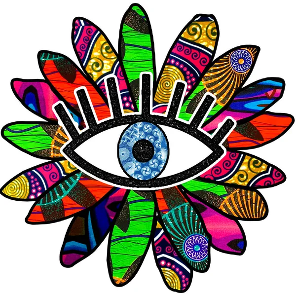 Afrika desenli Yunan nazar çiçeği