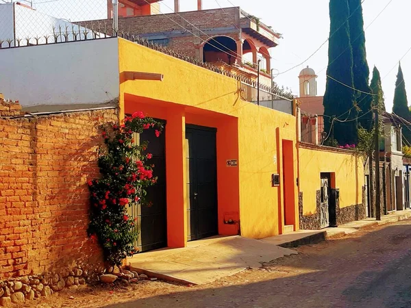 Casas Antigas Coloridas San Miguel Allende México — Fotografia de Stock