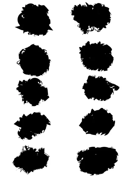 Vector set of grunge brush strokes. — Stock Vector