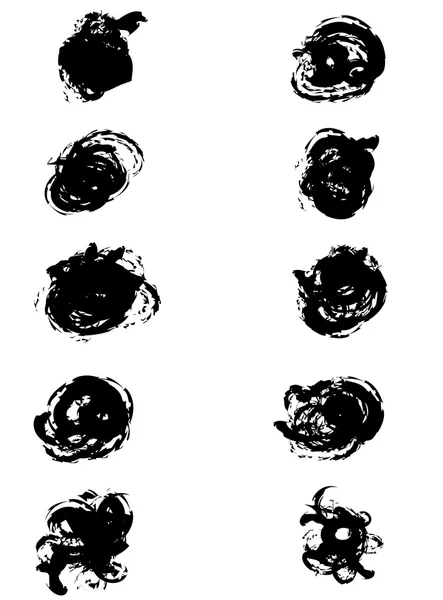 Vector set of grunge brush strokes. — Stock Vector