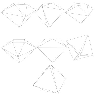 Vektör elmas tasarım unsurları ayarla