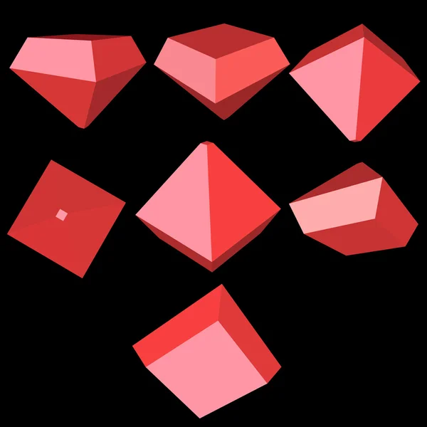 Conjunto vetorial de elementos de design de diamante — Vetor de Stock