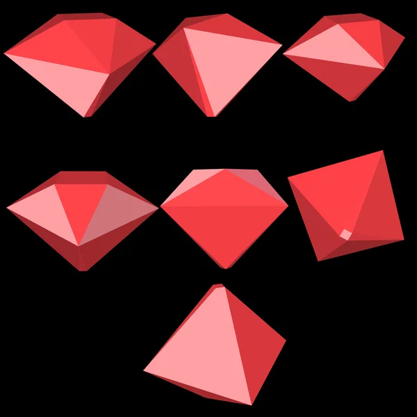 Vector set of diamond design elements — Stock Vector