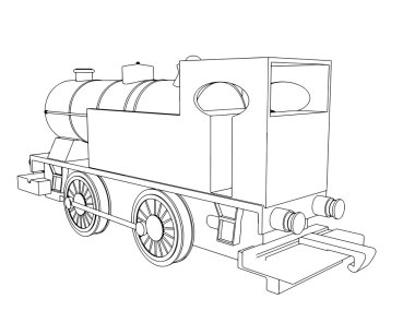 Retro tren, vintage vektör simge vektör