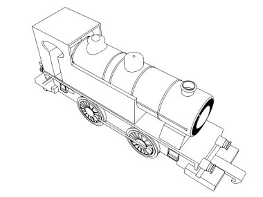 Retro tren, vintage vektör simge vektör