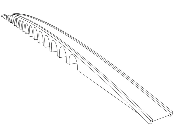 Illustrazione vettoriale del ponte del fumetto isolato — Vettoriale Stock