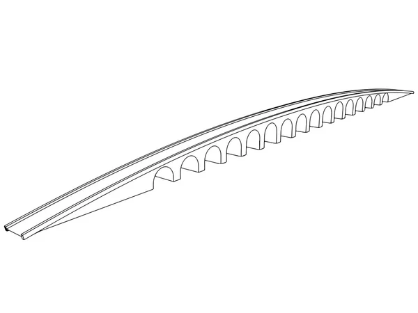 Ilustración vectorial de puente de dibujos animados aislado — Archivo Imágenes Vectoriales