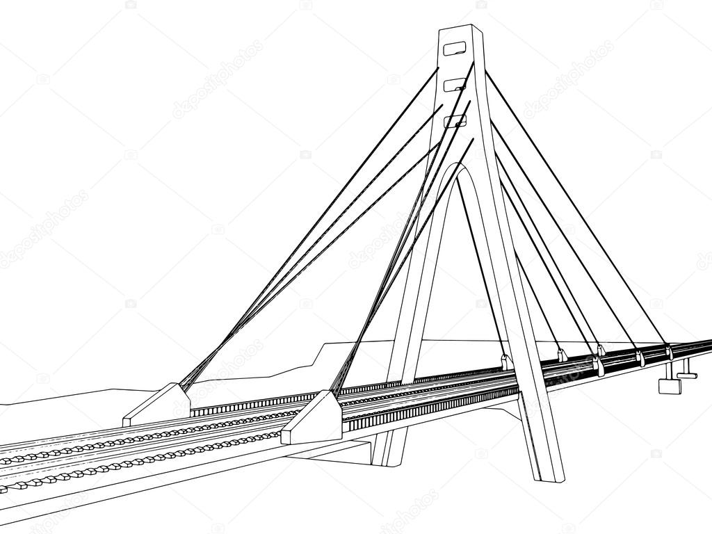 Railway vector illustration on white