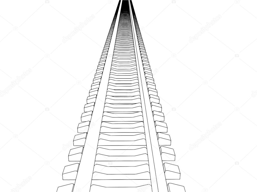 Railway vector illustration on white