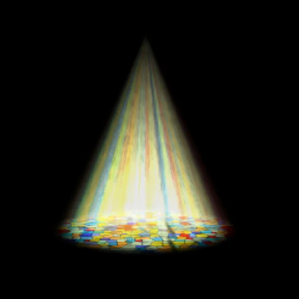 Éclairage de concert sur un fond sombre — Image vectorielle