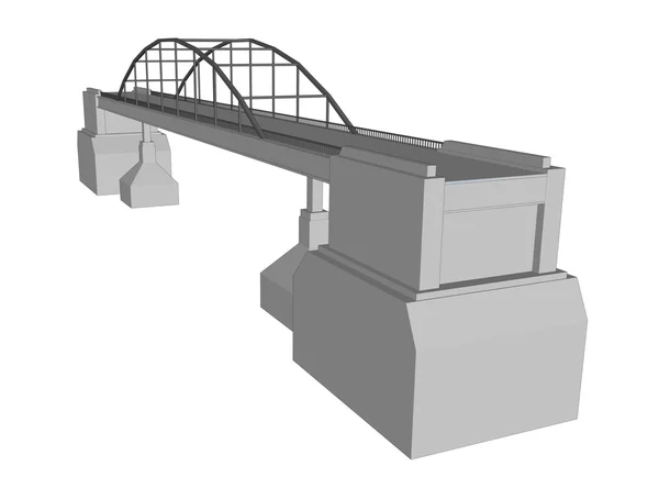 Pont vectoriel industriel sur fond blanc — Image vectorielle