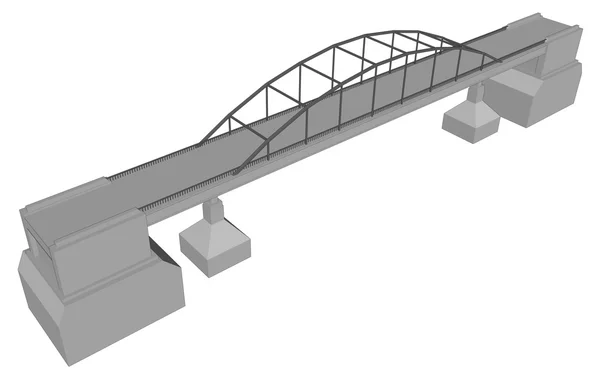 Промышленный векторный мост на белом фоне — стоковый вектор