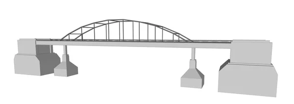 Промышленный векторный мост на белом фоне — стоковый вектор