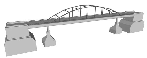 Ponte vettoriale industriale su sfondo bianco — Vettoriale Stock