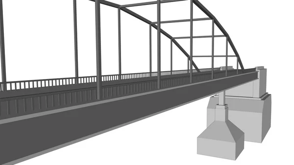 Ponte vetorial industrial sobre fundo branco — Vetor de Stock