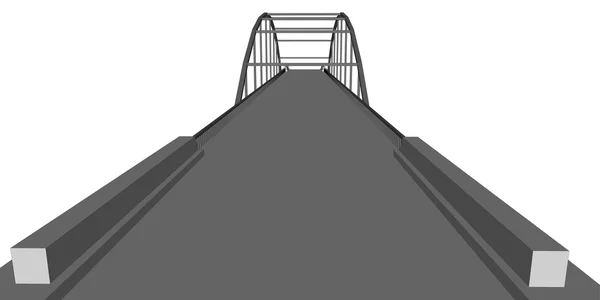 Vector bridge industrial on white background — Stock Vector