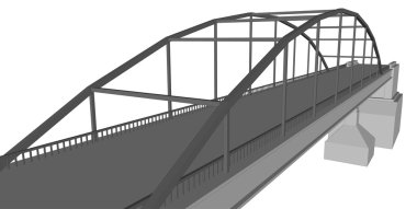 Vektör köprü beyaz arka plan üzerinde endüstriyel