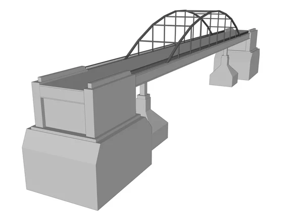 Ponte vettoriale industriale su sfondo bianco — Vettoriale Stock