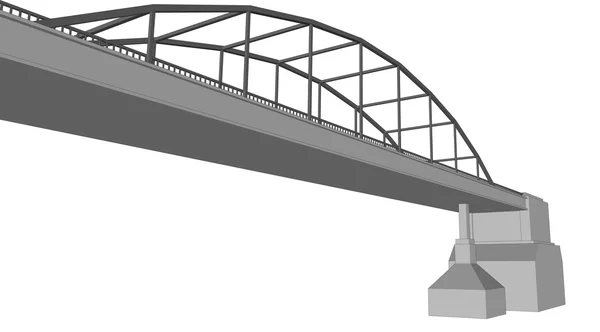 Vektorbrücke Industrial auf weißem Hintergrund — Stockvektor