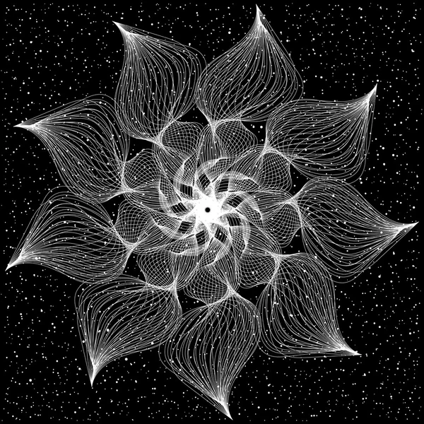 Mandala ile süslenmiş güzel bir kart.