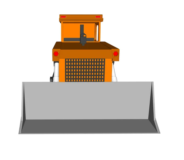 Vector Farm tractor with bucket — Stock Vector