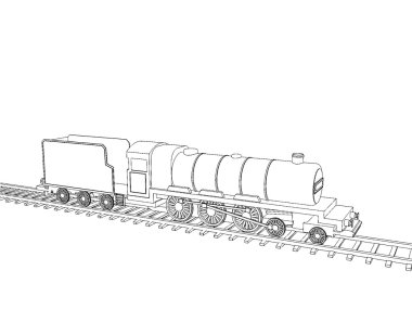 Tren anahat vektör