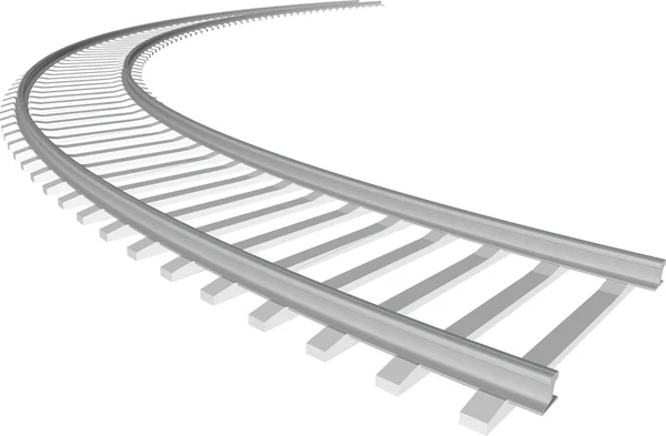 Vector Traverses et rails blancs — Image vectorielle