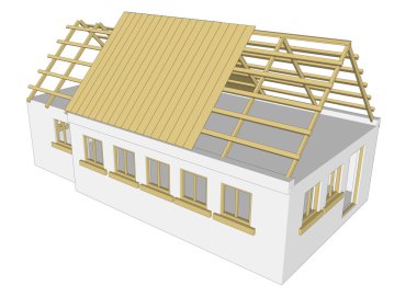 vektör yazlık beyaz ev