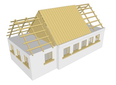 vektör yazlık beyaz ev