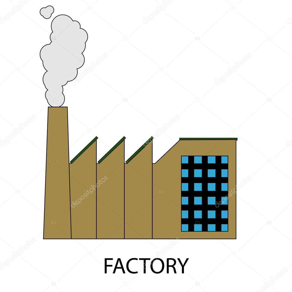 Factory icon or sign, vector illustration — Stock Vector © zozu #105625972