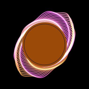 Vektör yuvarlak parlak etiket başlık çerçevesi