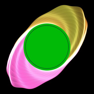 Vektör yuvarlak parlak etiket başlık çerçevesi