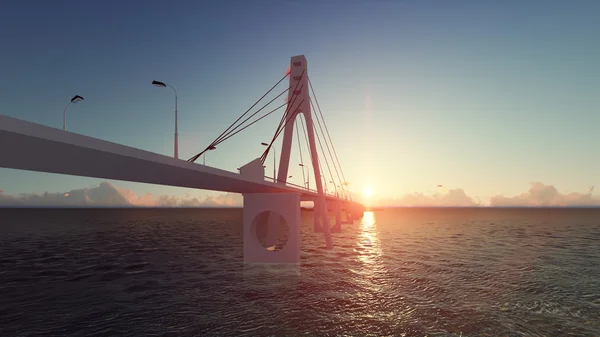 Famosa ponte Golden Gate, 3d renderização — Fotografia de Stock