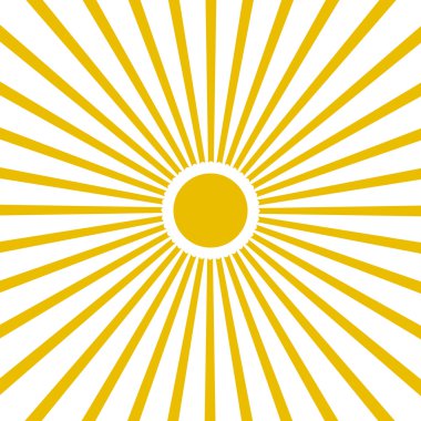 Vektör düz sarı güneş