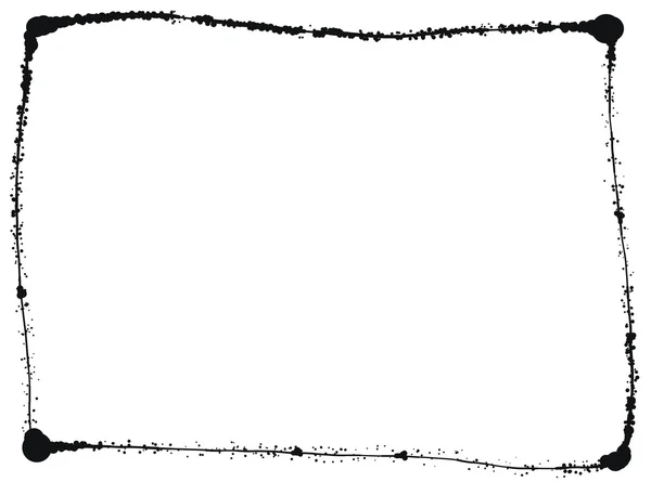 Schwarzer Grunge-Rahmen isoliert auf dem weißen — Stockvektor