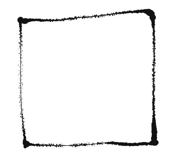 Zwarte grunge frame geïsoleerd op de witte — Stockvector