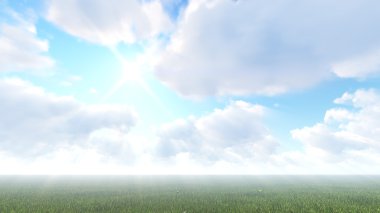 Cilt güneş ışığı karanlık fırtınalı Bulutların arasından gider.