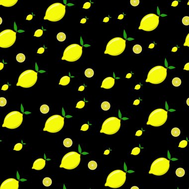 Çiçek limon seamless modeli.