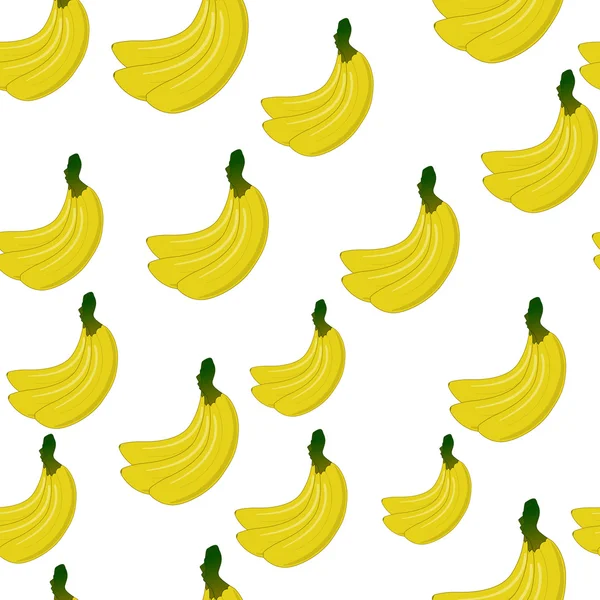 Bezešvé pozadí s žluté banány. — Stockový vektor