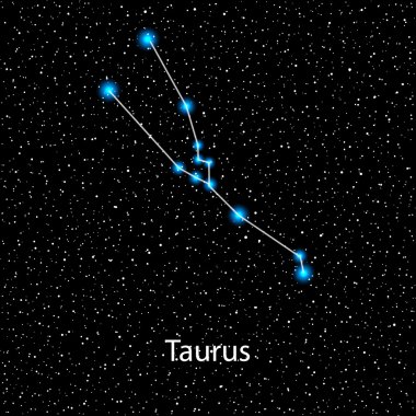 Toros vektör Zodyak işareti parlak yıldız