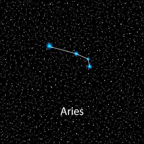 Aries vektor Zodiac tanda bintang terang - Stok Vektor