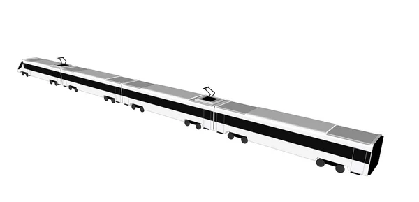 Tren de metro vectorial aislado, plano — Vector de stock